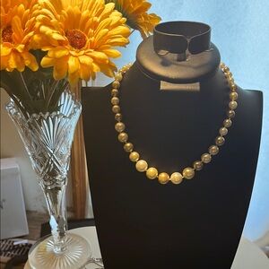 Joan Rivers Gold Pearl Necklace
